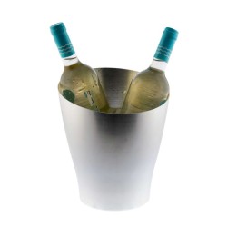 Seau Alloy Koala argent brossé 5 L avec deux bouteilles