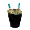 Seau Alloy Koala noir mat 5 L avec deux bouteilles de vin