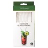 Emballage des pailles en verre Vin Bouquet avec illustration de cocktail