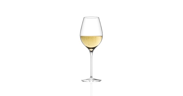 Verre Masterclass 48 Xtreme Italesse contenant du vin blanc