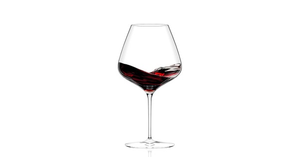 Verre Masterclass 90 Xtreme Italesse avec du vin rouge