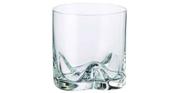 Verre à whisky Trio Bohemia Royal Crystal 41 cl avec encoches à la base