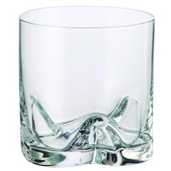 Verre à whisky Trio Bohemia Royal Crystal 41 cl avec encoches à la base
