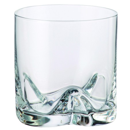 Verre à whisky Trio Bohemia Royal Crystal 41 cl avec encoches à la base