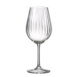 Verre à vin Sarah Optic Waterfall 52 cl Bohemia Royal Crystal au relief ondulé