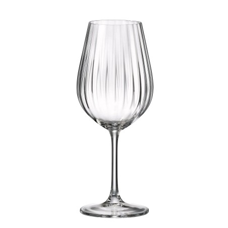 Verre à vin Sarah Optic Waterfall 52 cl Bohemia Royal Crystal au relief ondulé
