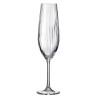 Flûte à champagne Sarah Optic Waterfall 26 cl Bohemia Royal Crystal au relief ondulé