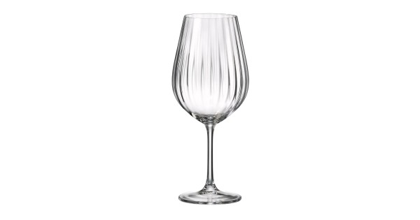 Verre à vin Sarah Optic Waterfall 69 cl Bohemia Royal Crystal au relief ondulé