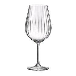 Verre à vin Sarah Optic Waterfall 69 cl Bohemia Royal Crystal au relief ondulé