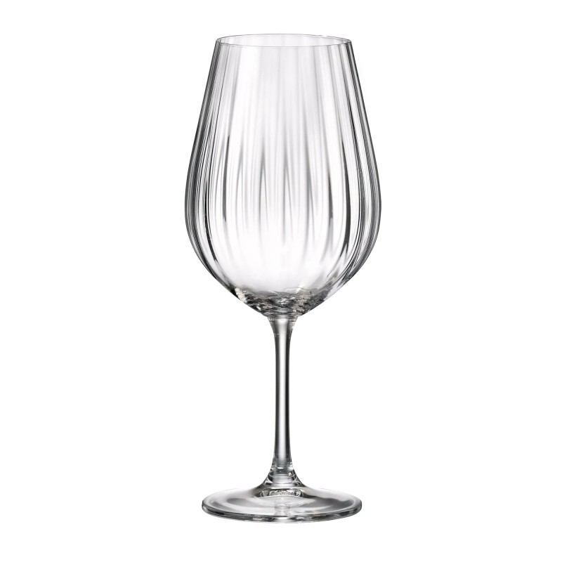 Verre à vin Sarah Optic Waterfall 69 cl Bohemia Royal Crystal au relief ondulé