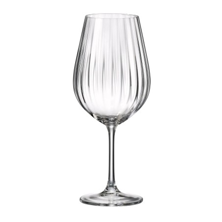 Verre à vin Sarah Optic Waterfall 69 cl Bohemia Royal Crystal au relief ondulé