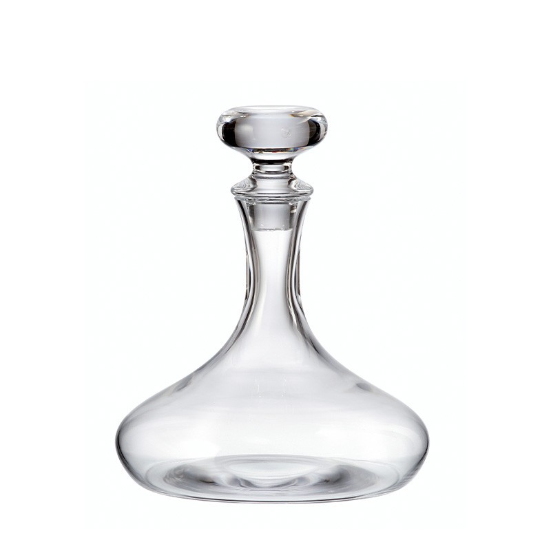 Carafe à vin ronde 1 L en cristal Bohemia Royal Crystal avec bouchon en verre