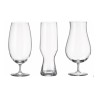Les trois formes de verres à bière Golden Prague : droite, tulipe et allongée