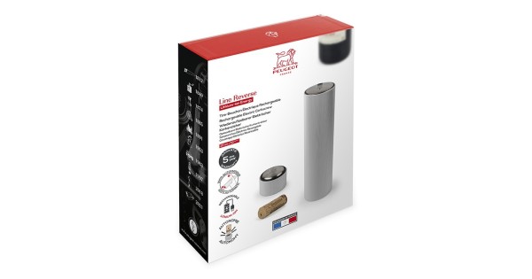 Coffret du tire-bouchon électrique Peugeot Line Reverse Carbone