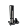 Tire-bouchon Peugeot Elis Touch Carbone sur son socle avec coupe-capsule