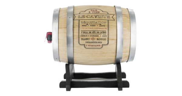 Distributeur de vin 5 L Totally Addict à cerclages argentés