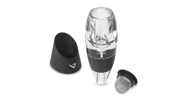 Aérateur Vinturi avec filtre et base anti-gouttes