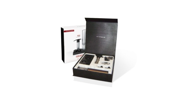 Coffret Vin Bouquet ouvert avec tire-bouchon et accessoires
