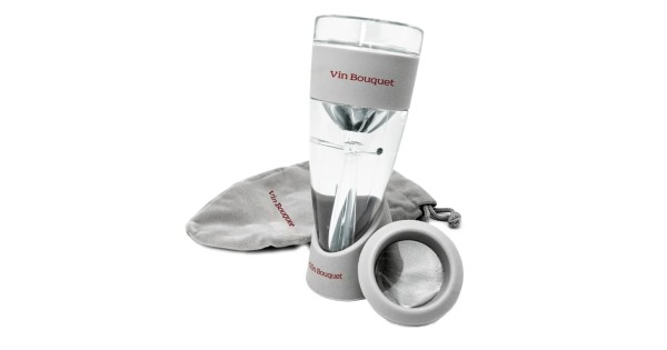 Aérateur Vin Bouquet avec tamis et pochette en velours
