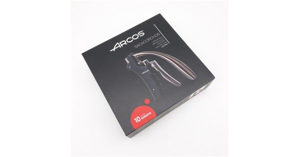Boîte cadeau du tire-bouchon à levier Arcos noir mat