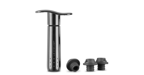 Pompe à vin WA-137 nickel noir Le Creuset, détail de la poignée