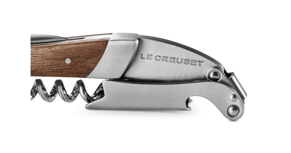 Détail du manche en noyer et du levier du sommelier Premium