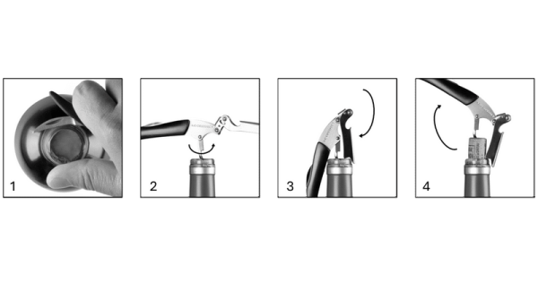 Étapes d’utilisation du sommelier Premium Le Creuset