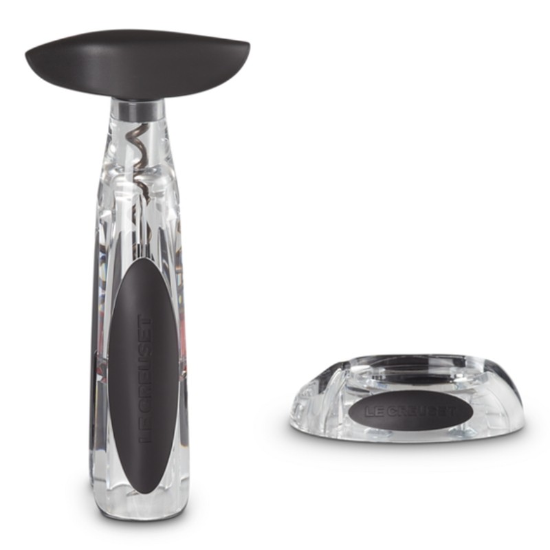 Tire-bouchon GS-200 Cristal Le Creuset et coupe-capsule transparent