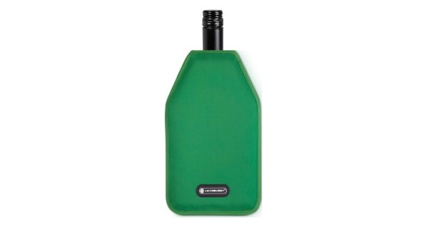 Rafraîchisseur WA-126 vert Bamboo sur une bouteille de vin