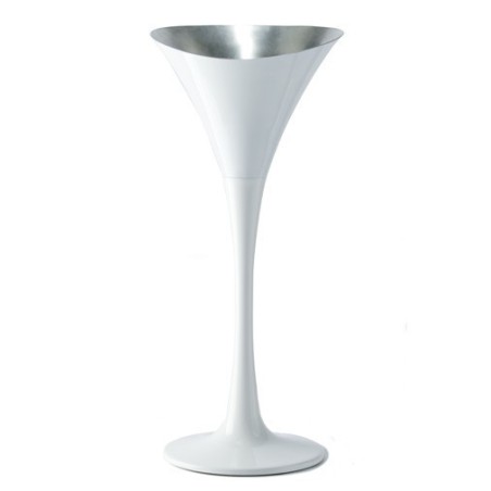 seau à champagne sur pied étain blanc Diner Arom seau à champagne sur pied étain blanc Diner Arom