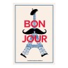 Torchon Bonjour écru Winkler, motif imprimé