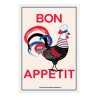 Torchon Bon appétit écru Winkler, motif imprimé