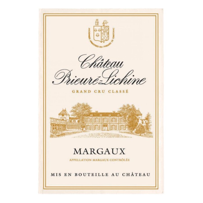 Torchon Château Prieuré-Lichine écru Winkler, motif imprimé