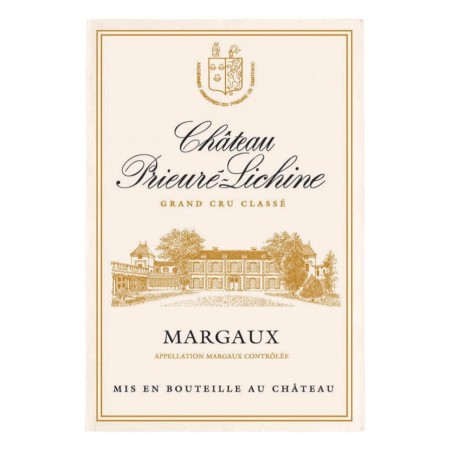 Torchon Château Prieuré-Lichine écru Winkler, motif imprimé