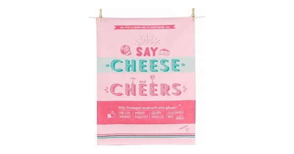 Torchon Cheese & Cheers 50 × 70 cm - Moutet