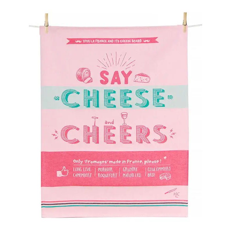 Torchon Cheese & Cheers 50 × 70 cm - Moutet
