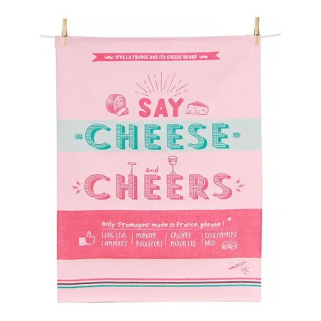 Torchon Cheese & Cheers 50 × 70 cm - Moutet