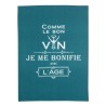 Torchon Je me bonifie avec l’âge bleu paon – Winkler