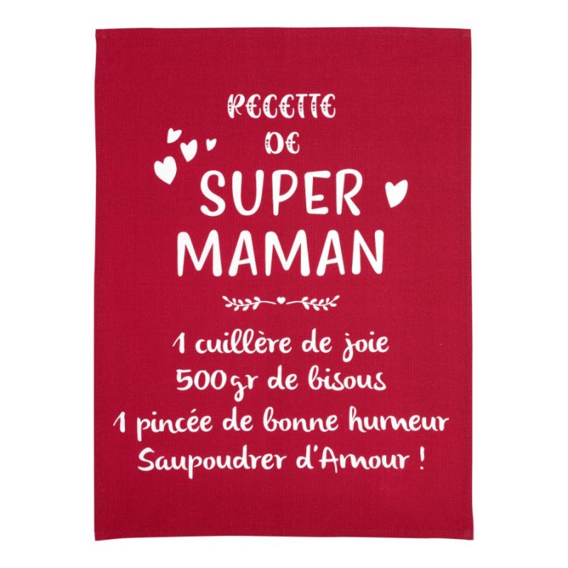Torchon Super Maman rouge – Winkler