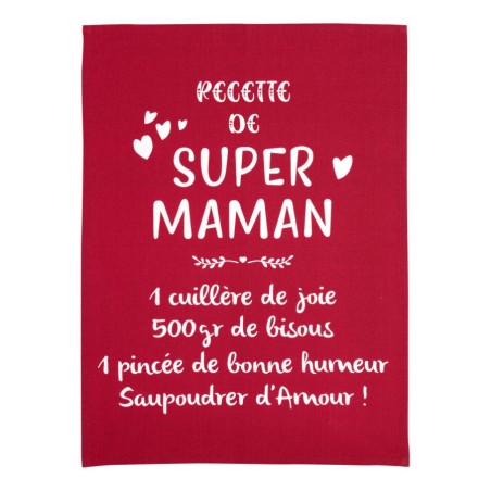 Torchon Super Maman rouge – Winkler