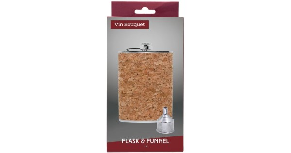 Boîte de la flasque Vin Bouquet et de son entonnoir