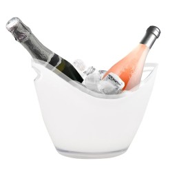 Vasque blanche Vin Bouquet pour deux bouteilles avec glaçons