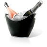 Vasque noire Vin Bouquet avec deux bouteilles dans la glace