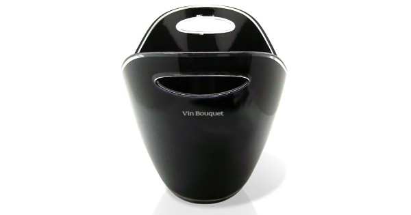 Vasque noire deux bouteilles Vin Bouquet vide avec poignées intégrées