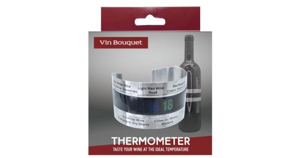 Emballage du thermomètre bracelet Vin Bouquet avec guide des températures
