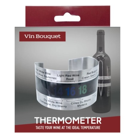 Emballage du thermomètre bracelet Vin Bouquet avec guide des températures