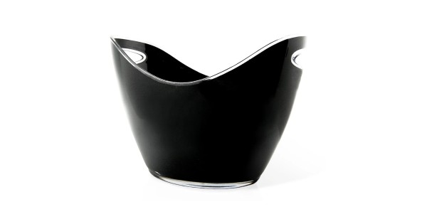 Vasque noire Vin Bouquet vide, vue de trois quarts