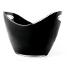 Vasque noire Vin Bouquet vide, vue de trois quarts