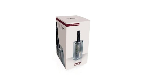 Boîte du rafraîchisseur transparent double paroi Vin Bouquet