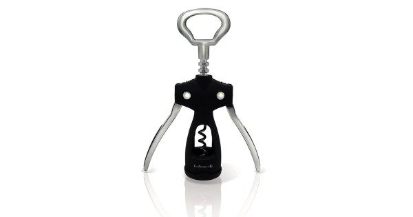 Tire-bouchon à ailes noir Vin Bouquet avec décapsuleur intégré